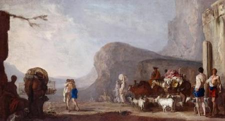 Johann Heinrich Schonfeldt Versohnung Jakobs mit Esau oil painting image